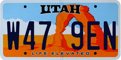 UT license plate W479EN