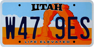 UT license plate W479ES
