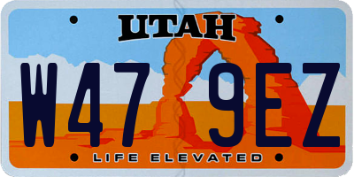 UT license plate W479EZ
