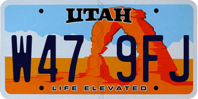 UT license plate W479FJ