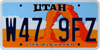 UT license plate W479FZ