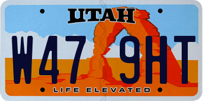 UT license plate W479HT
