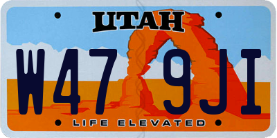 UT license plate W479JI