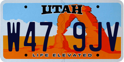 UT license plate W479JV