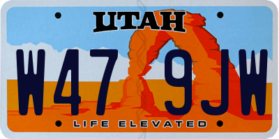 UT license plate W479JW