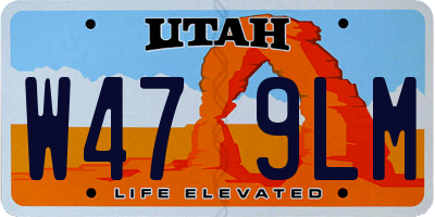 UT license plate W479LM