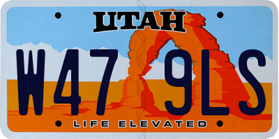 UT license plate W479LS