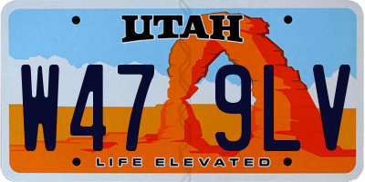 UT license plate W479LV