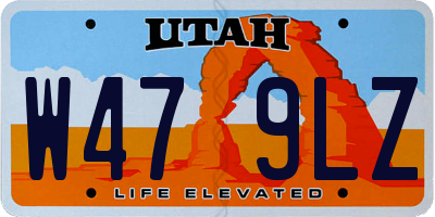 UT license plate W479LZ