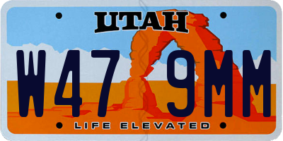 UT license plate W479MM