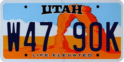 UT license plate W479OK