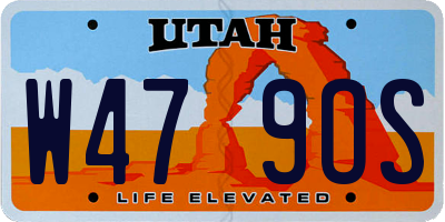 UT license plate W479OS