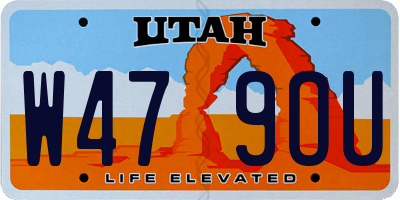 UT license plate W479OU
