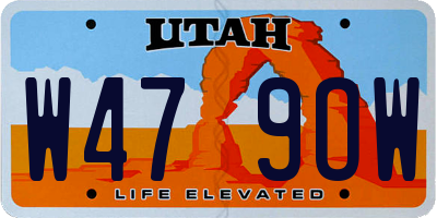 UT license plate W479OW