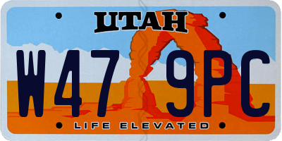 UT license plate W479PC