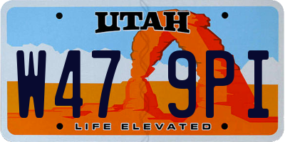 UT license plate W479PI