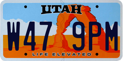 UT license plate W479PM