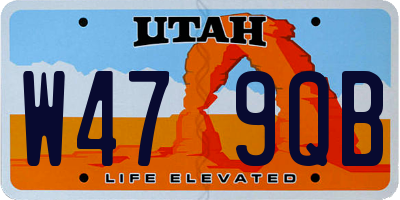 UT license plate W479QB