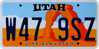 UT license plate W479SZ