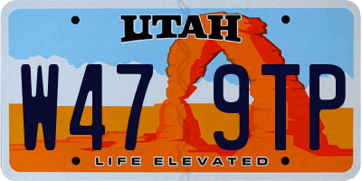 UT license plate W479TP