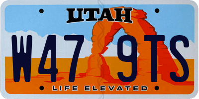 UT license plate W479TS
