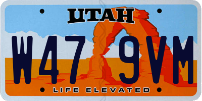 UT license plate W479VM
