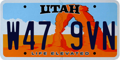 UT license plate W479VN