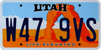 UT license plate W479VS
