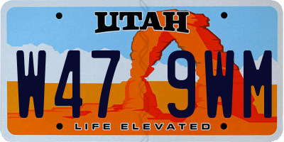 UT license plate W479WM
