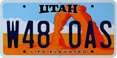 UT license plate W480AS