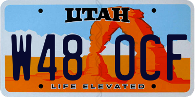 UT license plate W480CF