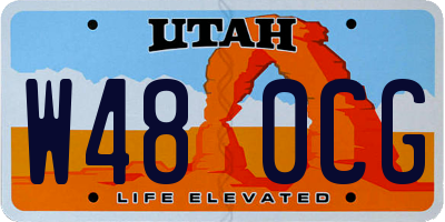UT license plate W480CG