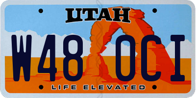 UT license plate W480CI