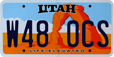 UT license plate W480CS