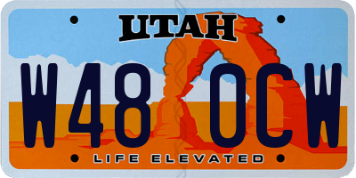 UT license plate W480CW