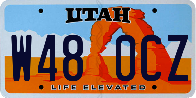 UT license plate W480CZ