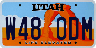 UT license plate W480DM