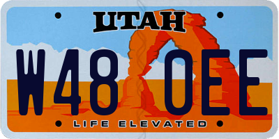 UT license plate W480EE