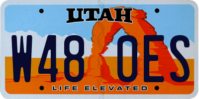 UT license plate W480ES