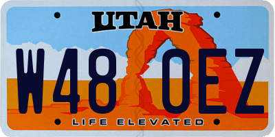 UT license plate W480EZ