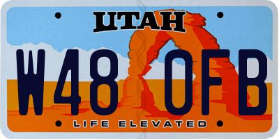 UT license plate W480FB