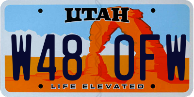 UT license plate W480FW