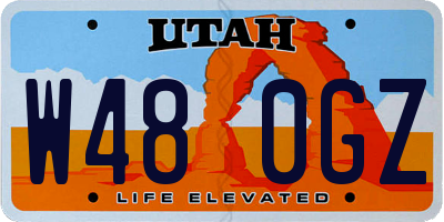 UT license plate W480GZ