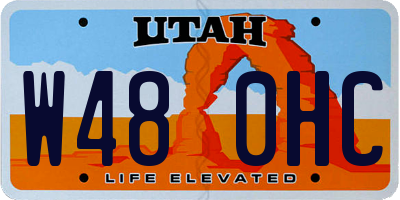 UT license plate W480HC