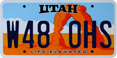 UT license plate W480HS