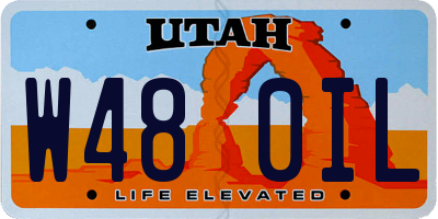 UT license plate W480IL