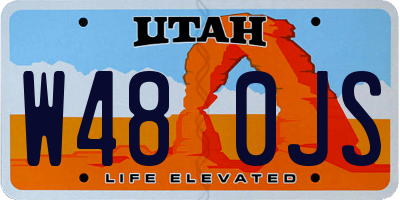 UT license plate W480JS