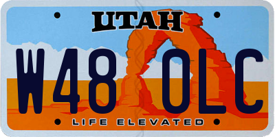 UT license plate W480LC
