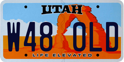 UT license plate W480LD