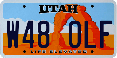UT license plate W480LF